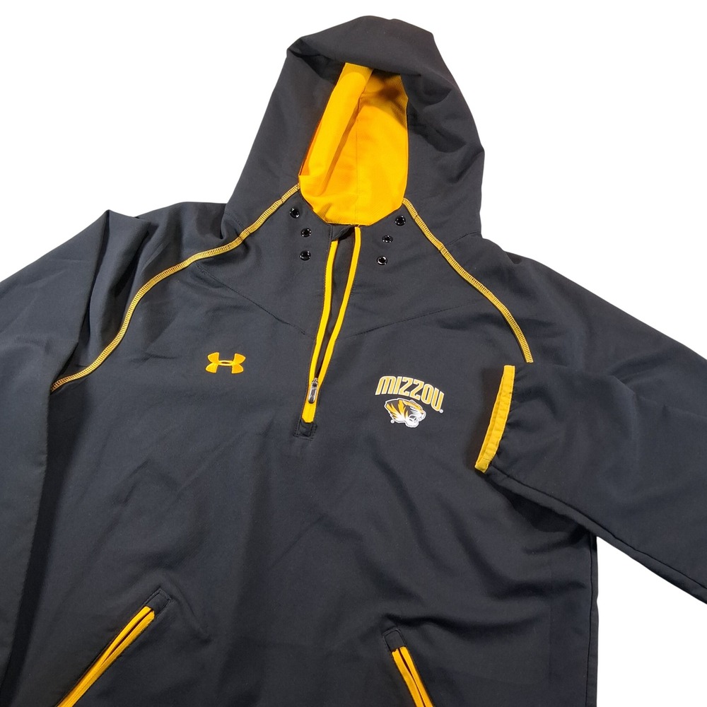 Under Armour Hoodie Mens Medium Black Mizzou Tigers 1/4 Zip Allseasongear Top